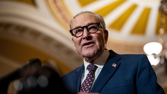 Senate Minority Leader Chuck Schumer, a Democrat from New York, speaks during a news conference following the weekly Senate Democrat policy luncheon at the U.S. Capitol in Washington, D.C., on Jan. 28, 2026. 