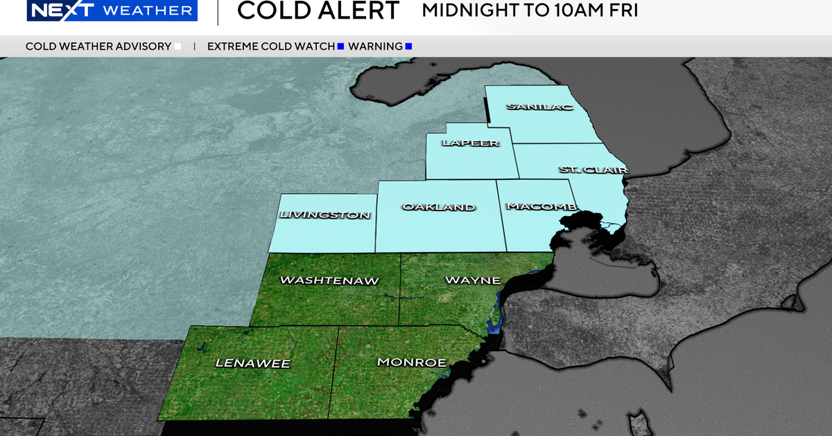 Another cold weather advisory in Southeast Michigan for Friday