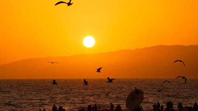 Sunset in Los Angeles, California 