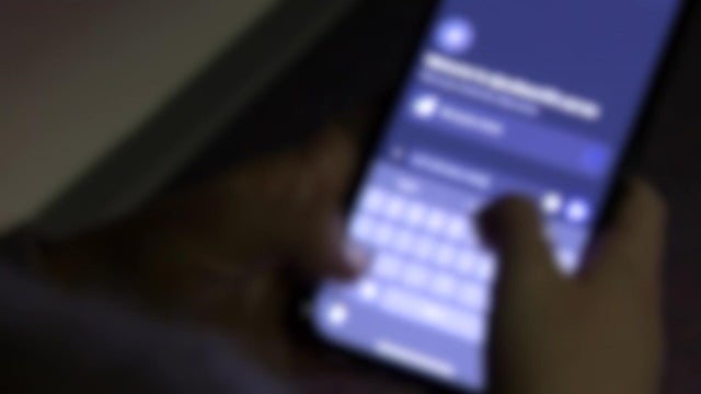 Blurry social media chat 