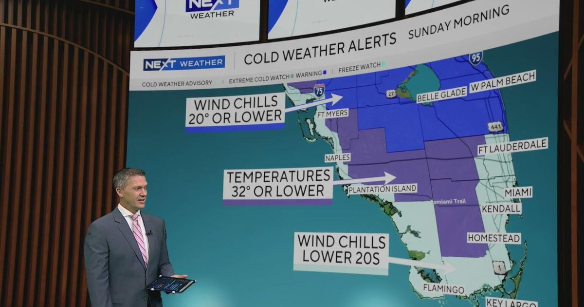 South Florida set for its coldest morning of the season