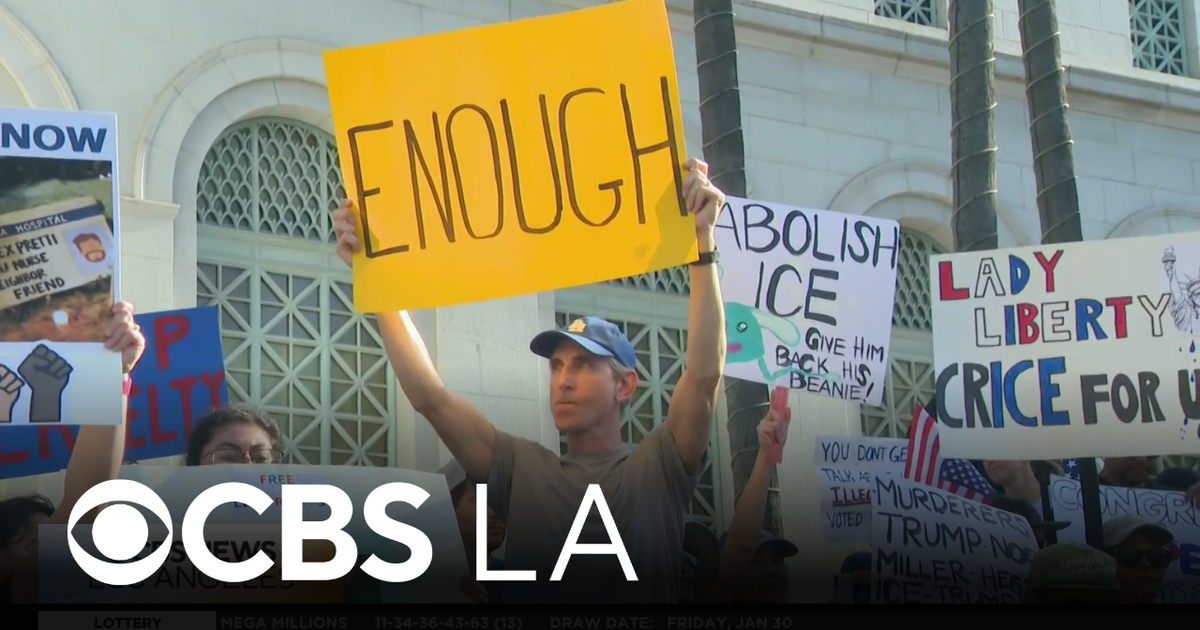 Demonstrators gather again in downtown Los Angeles for protest against ICE