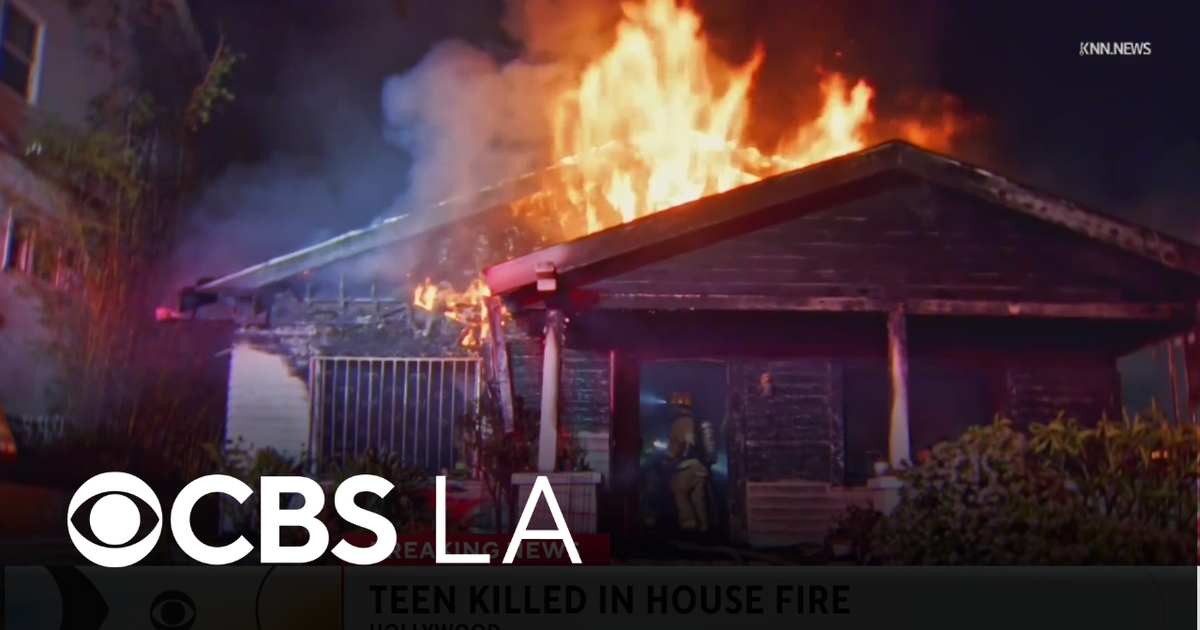 House fire in Hollywood leaves teen dead, woman gravely injured - CBS ...