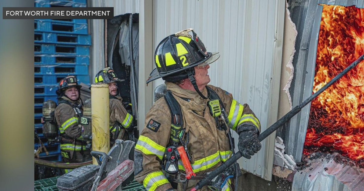 Fort Worth firefighter recovering after massive warehouse blaze - CBS Texas