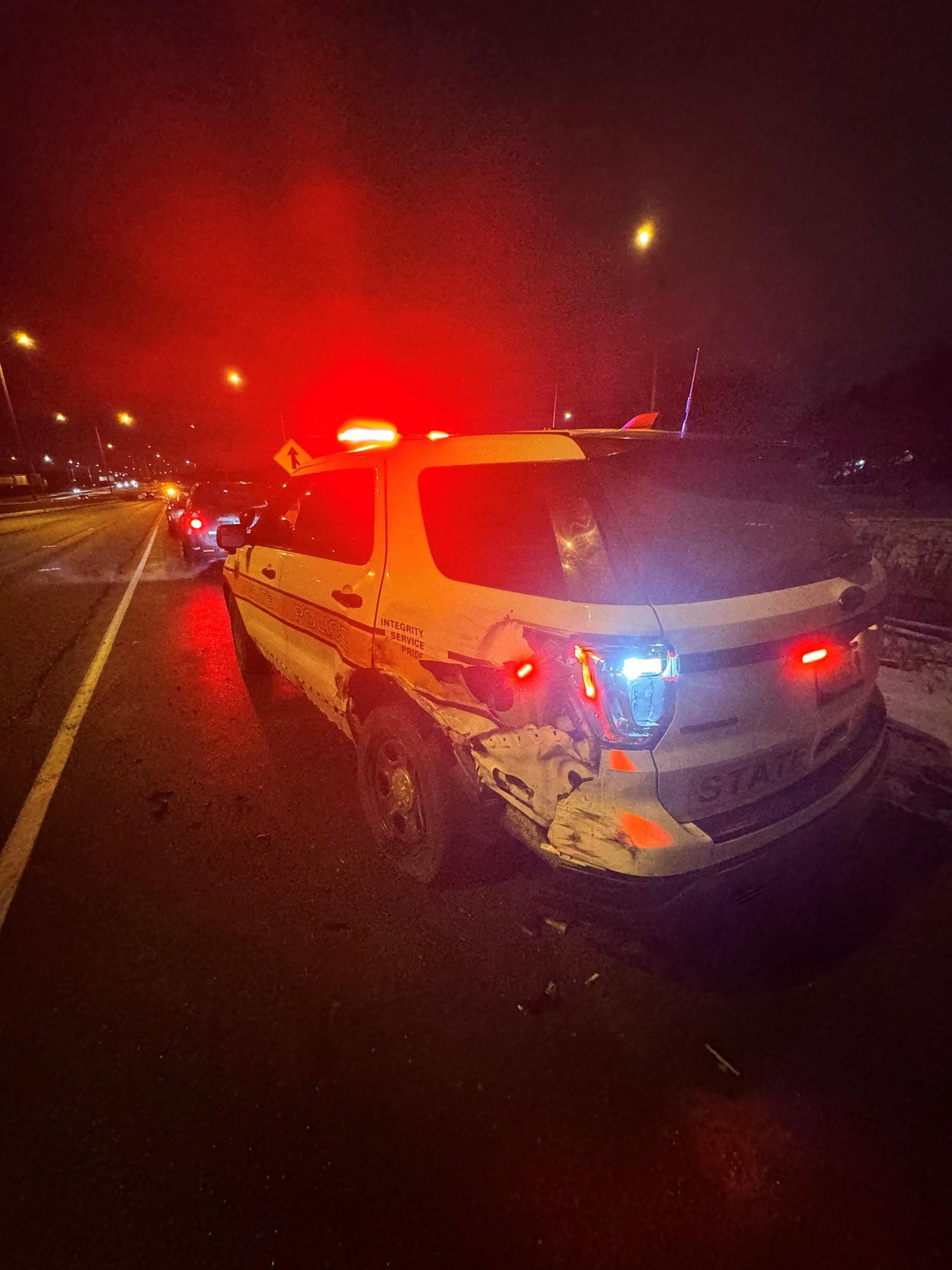 Driver hits Illinois State Police squad car on Route 53 in Chicago's ...