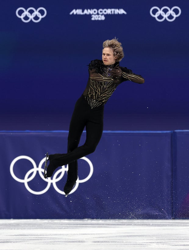 Ilia Malinin skating at the Milano Cortina 2026 Winter Olympics 