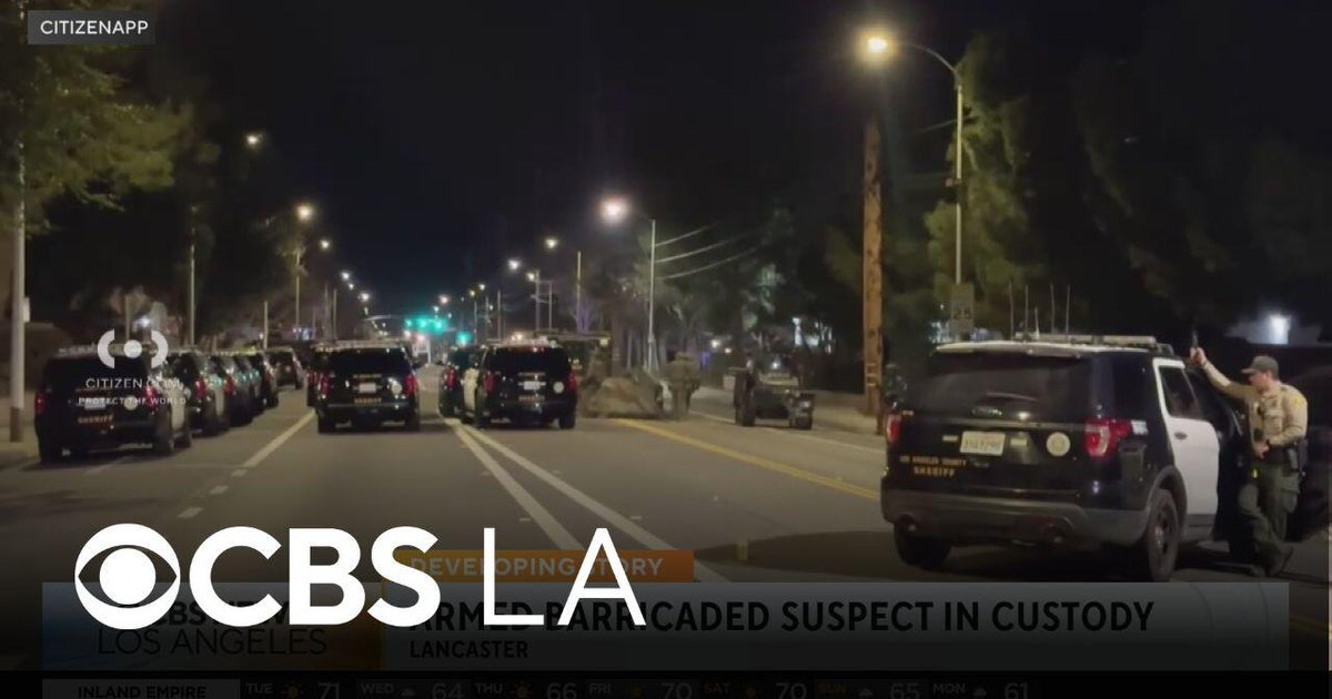 Lancaster barricaded armed suspect taken into custody - CBS Los Angeles