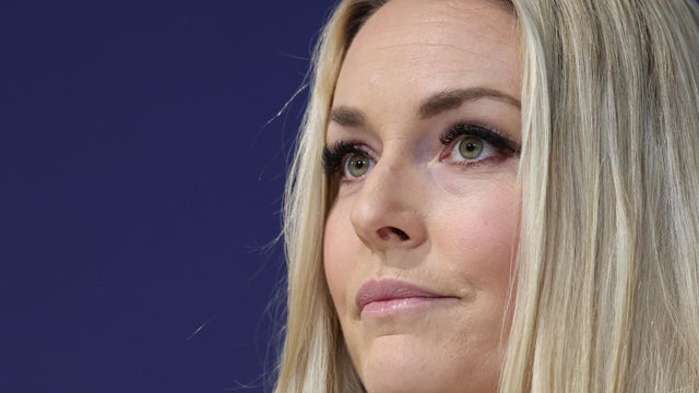 Lindsey Vonn of Team USA appears at a press conference ahead of the Winter Olympics in Cortina d'Ampezzo, Italy, Feb. 3, 2026. 