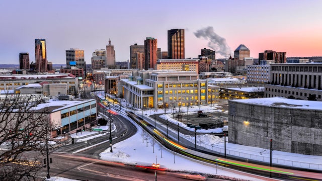 St. Paul Skyline at Dusk in the Winter 