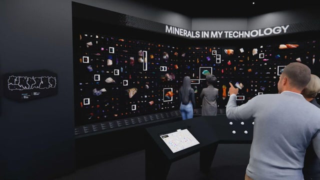 Platte Canyon High School student Christal (cq) Ruelas looks at the newly named Colorado mineral, rhodochrosite, at the Denver Museum of Nature and Science. Students from teacher John Ghist's Earth Science class at Platte Canyon High School in Bailey sugg 