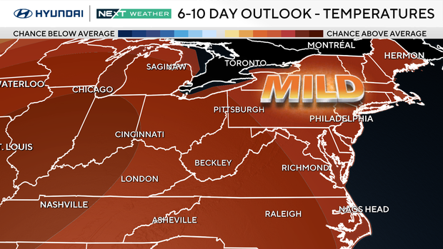 Long-range temperature outlook 