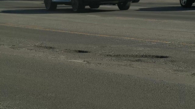 Potholes on Middle Country Road 