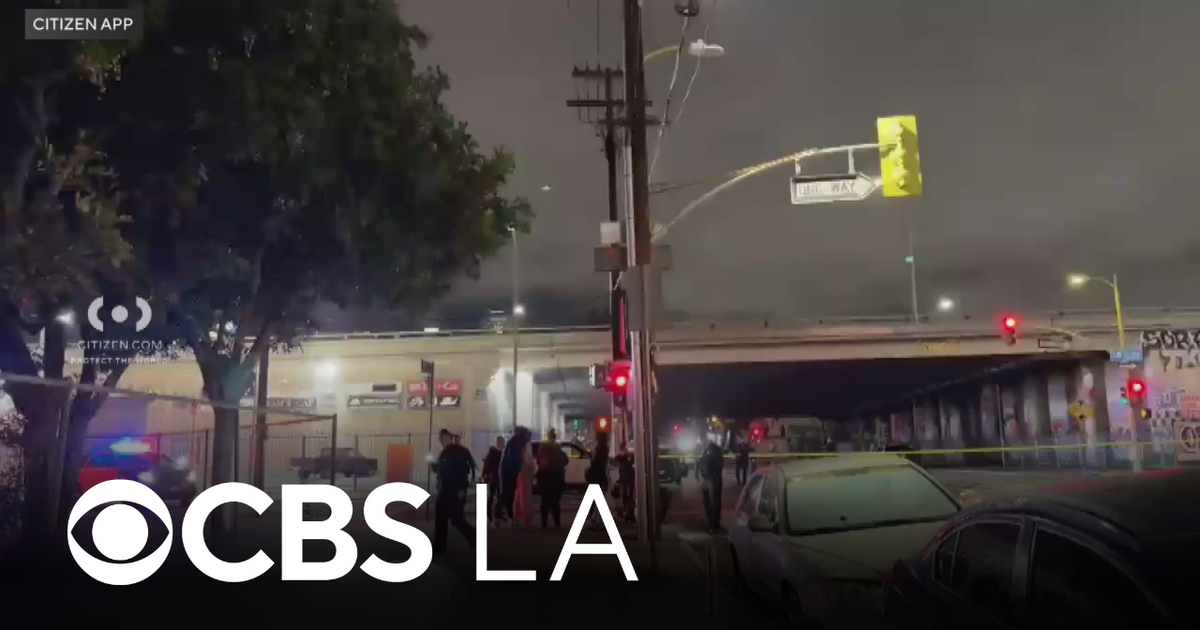 1 wounded in shooting at street takeover in downtown LA - CBS Los Angeles