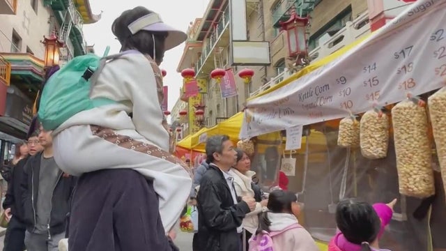 people at a street fair 