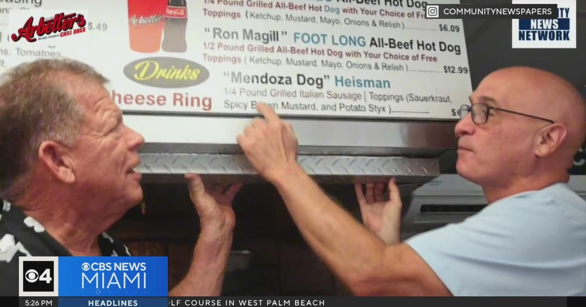 Miami’s iconic Arbetter’s Hot Dogs honors CBS Miami’s Jim DeFede - CBS ...
