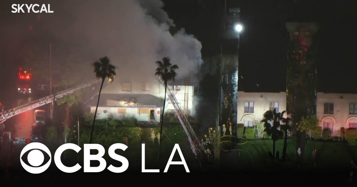 LAFD crews gain upper hand on Arlington Heights house fire - CBS Los ...