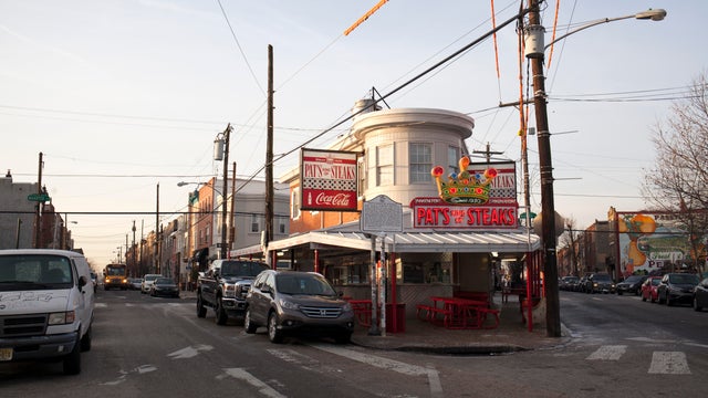 Exterior photo of Pat's King of steaks in Philadelphia from 2020 