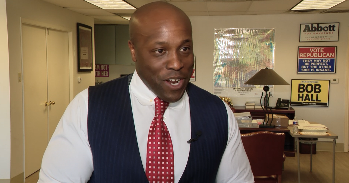 Republican Wesley Hunt campaigns against career politicians in bid for US Senate seat