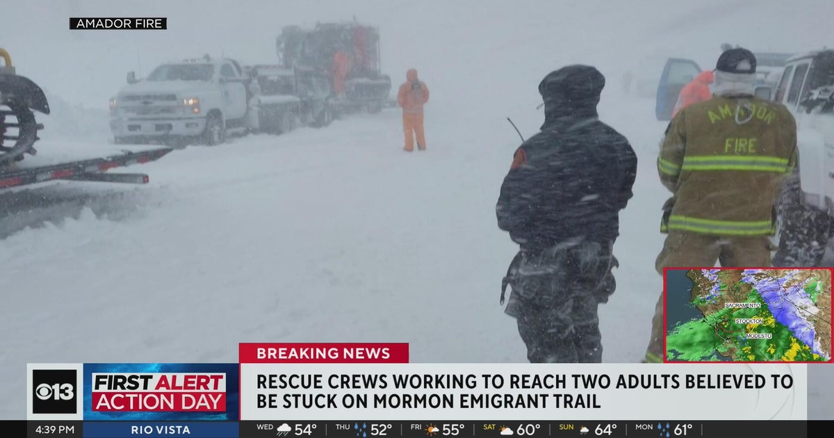 Rescue crews working to reach 2 people stranded on El Dorado County trail