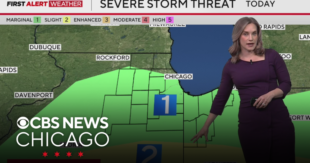 Severe storm threat moves in Thursday afternoon for Chicago area - CBS ...