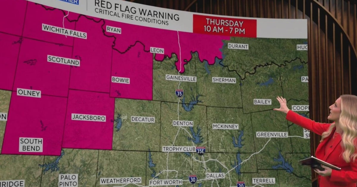 Red flag warning issued for North Texas as dry front, low humidity ...