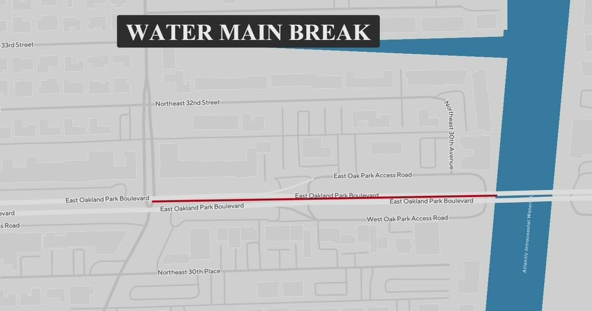 Water main break reported in Fort Lauderdale impacting service to some residents