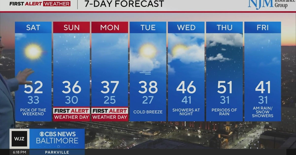 A gusty breeze will develop later into Friday night, which will help skies clear out in Maryland