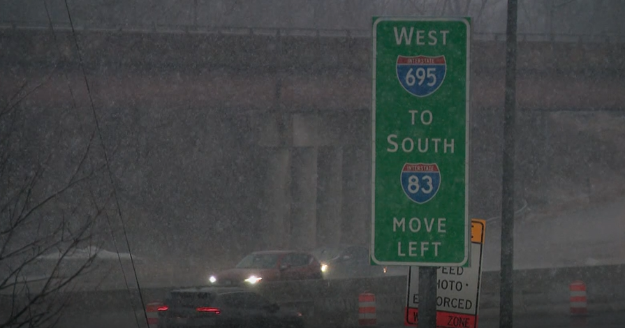 Maryland crews plow roads as another round of snow impacts the state