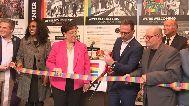 Gov. Josh Shapiro and other officials cut a ribbon at the new Pride center in Philadelphia