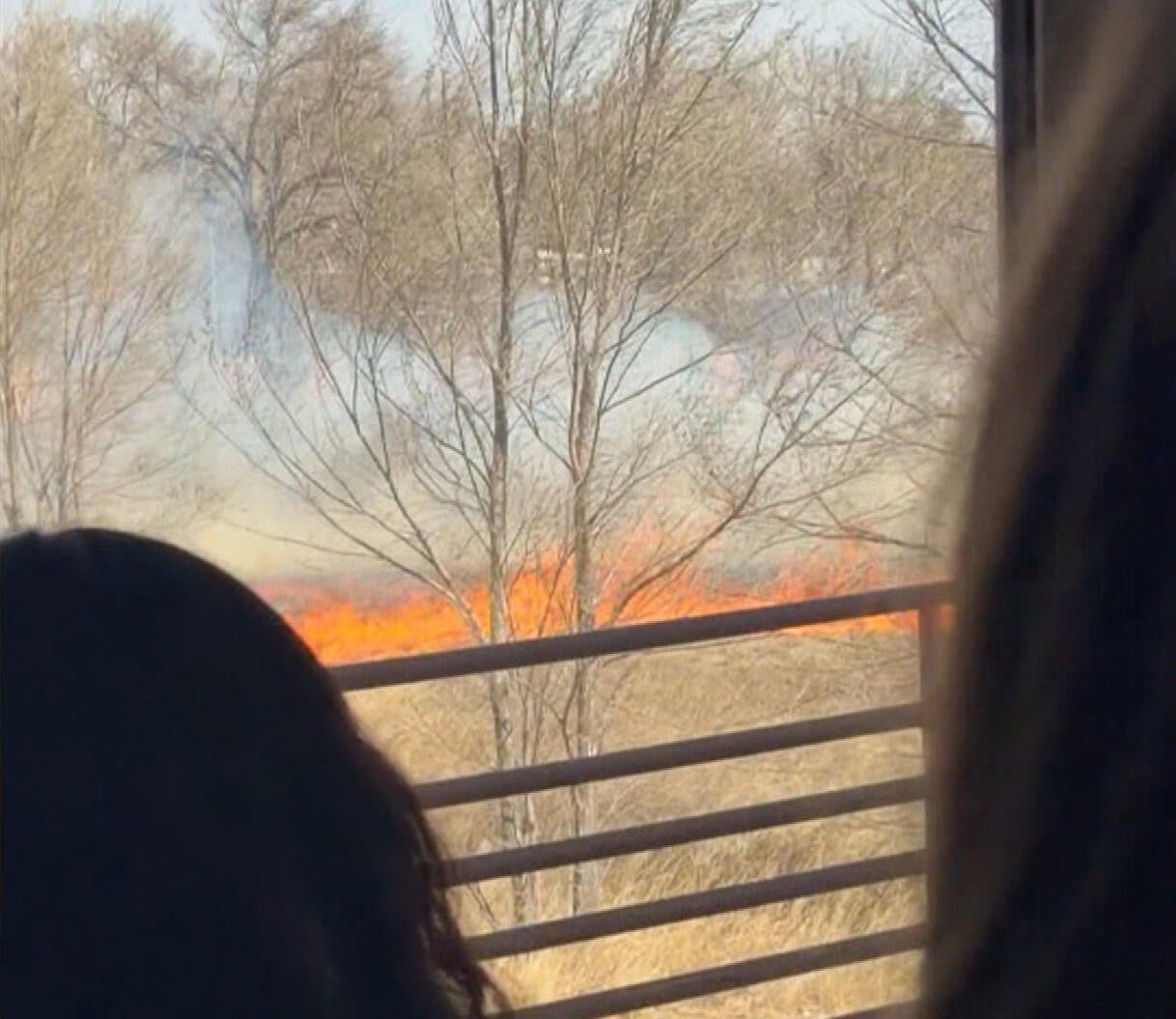 Students in Colorado school watched from windows as grass fire spread
