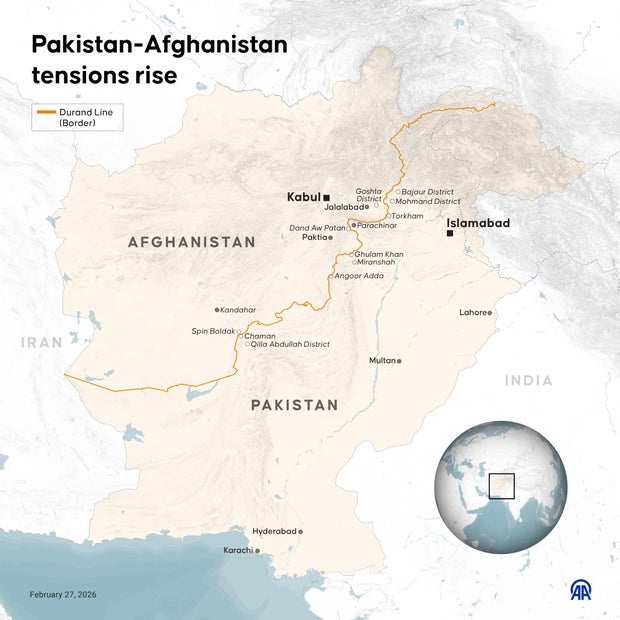 Pakistan-Afghanistan map