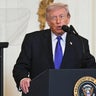 President Trump speaks during the Angel Families Remembrance Ceremony in the East Room of the White House in Washington, D.C., on Feb. 23, 2026. 