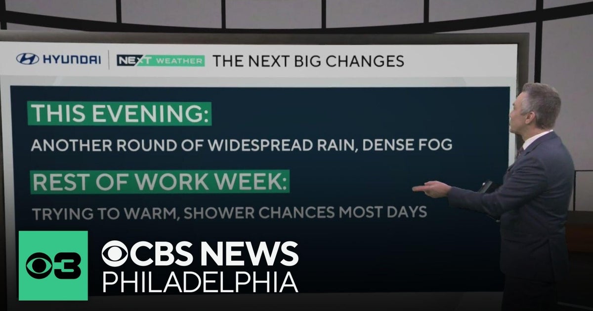 Tracking more rain in Philadelphia region Tuesday night - CBS Philadelphia