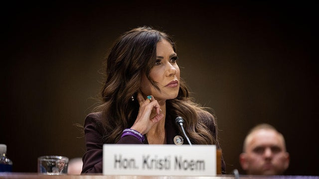 Secretary of Homeland Security Kristi Noem testifies before the Senate Judiciary Committee at the Dirksen Senate Office Building in Washington, D.C., on March 3, 2026. 
