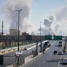 Plumes of smoke rise as strikes hit Tehran during the U.S.&ndash;Israeli military campaign against Iran on Thursday, March 5, 2026. 