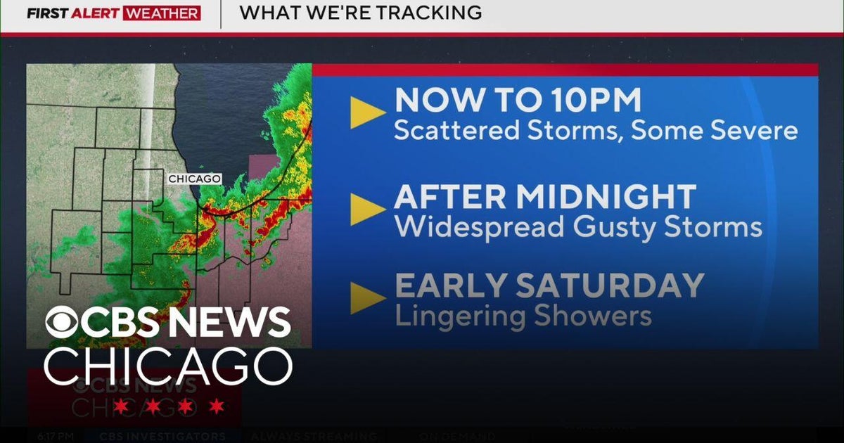 Scattered storms, some severe Friday night and early Saturday - CBS Chicago
