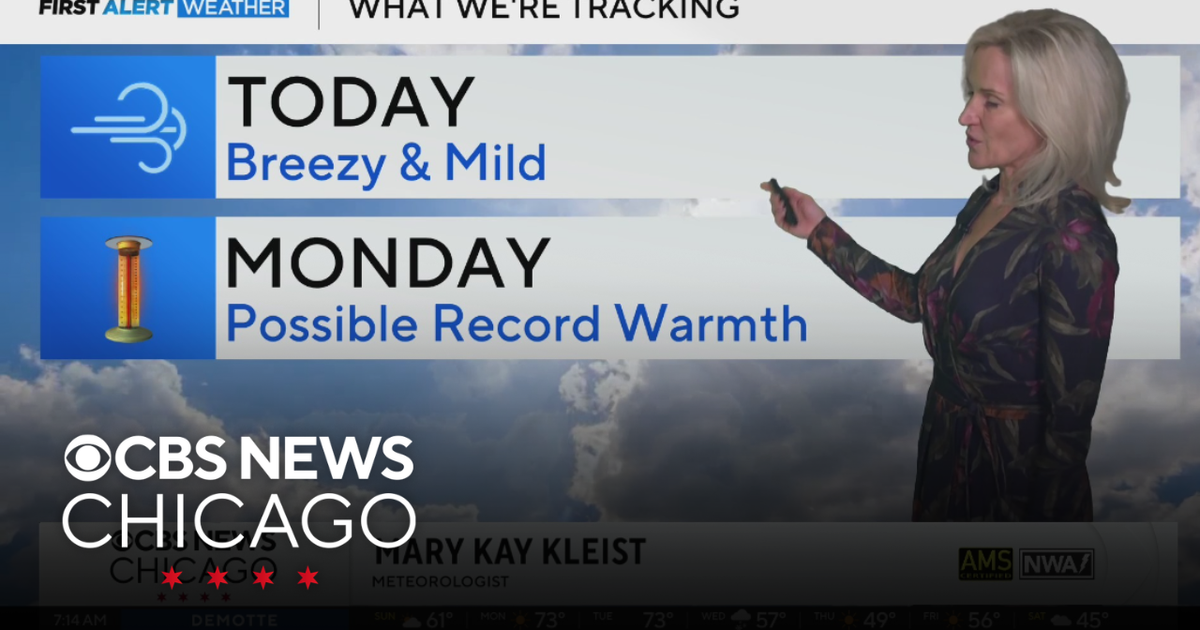 Breezy and mild on Sunday in Chicago - CBS Chicago