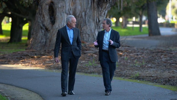 Scott Pelley and Dr. David Relman 