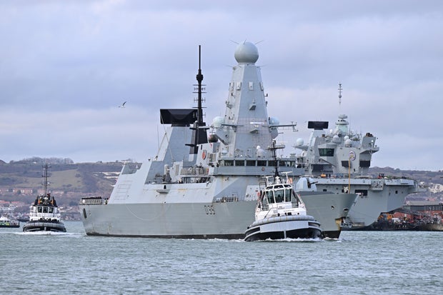 HMS Dragon Leaves Portsmouth For The Mediterranean 