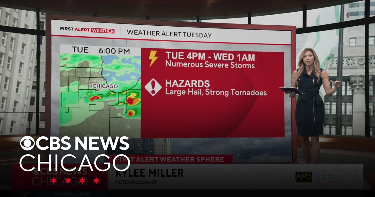 Severe storms, tornadoes among Chicago weather risks Tuesday - CBS Chicago