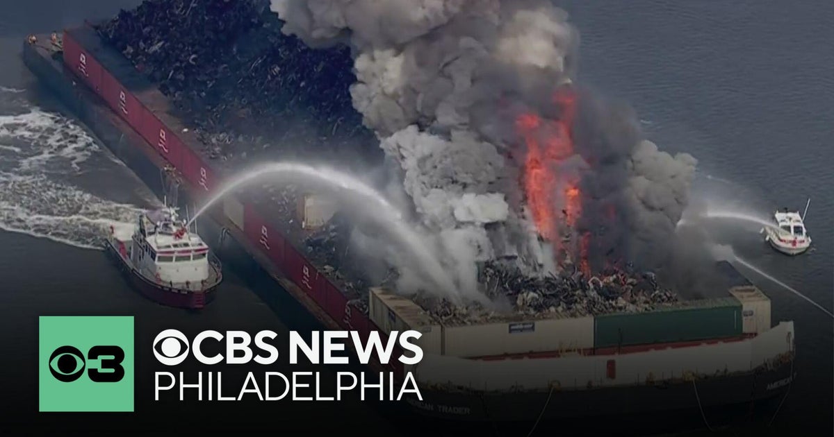 Massive barge fire on Delaware River is sending large plumes of smoke into air
