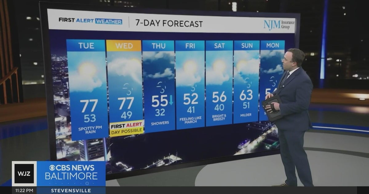 Stormy weather possible in Maryland by midweek