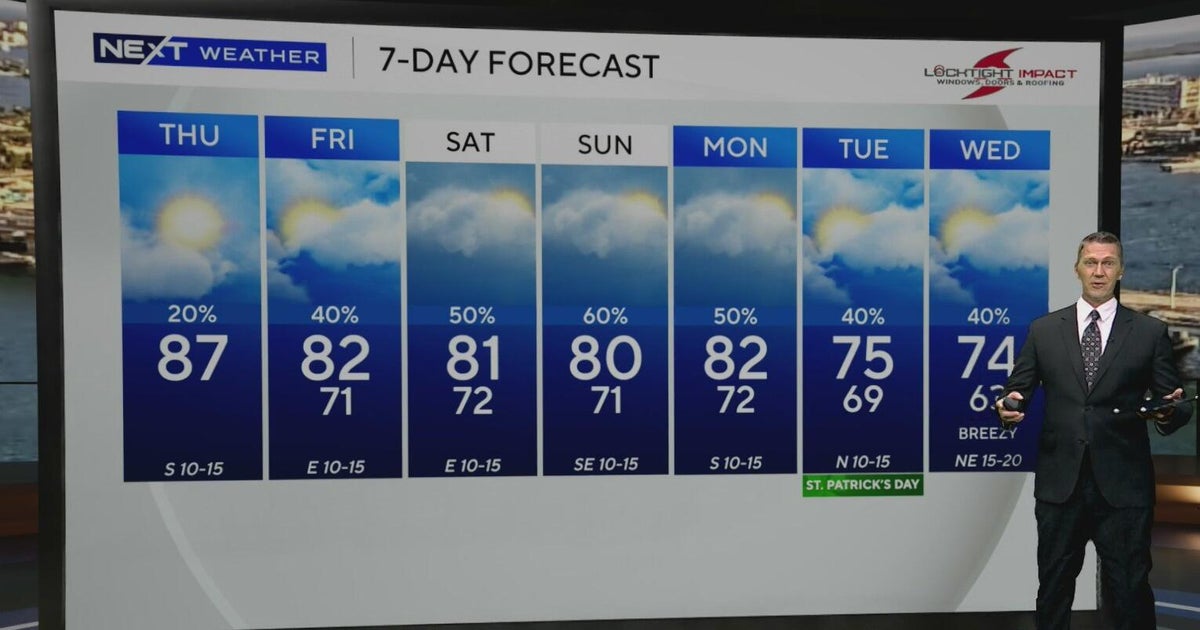 Rain chances increase in South Florida as near record heat continues ...