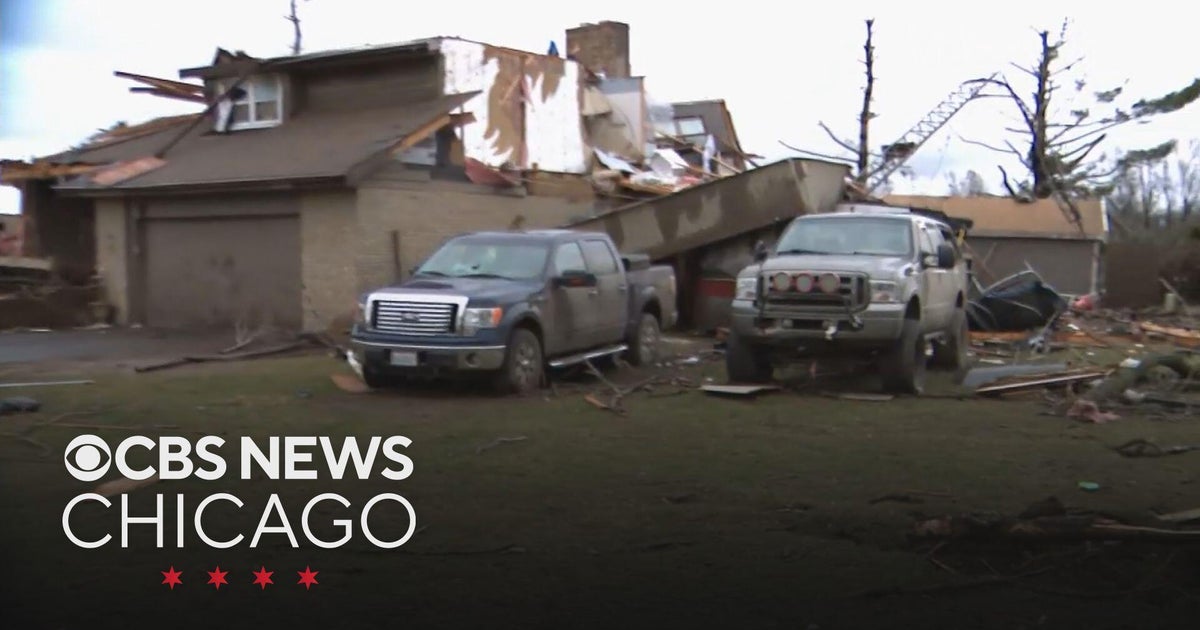Debris in Aroma Park, Illinois points to large tornado as NWS still working to confirm