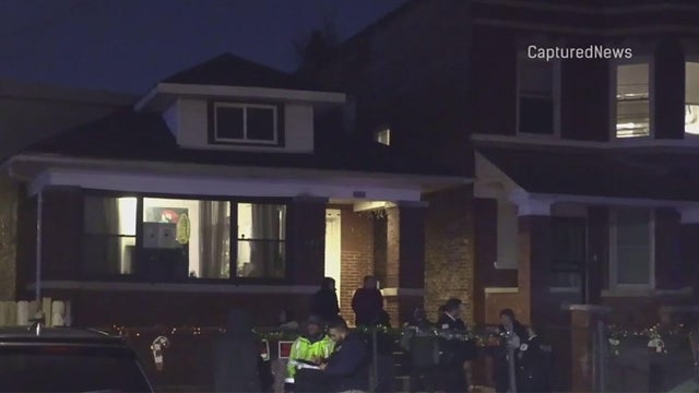 Automobile tuning, lightbar flashing LED blue light is mounted on the roof to look like an American police car, individual modification of the design, dark background, copy space 