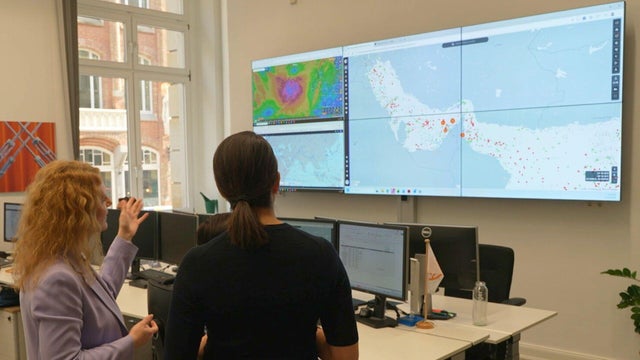 Capt. Silke Lehmk&ouml;ster  and Cecilia Vega 