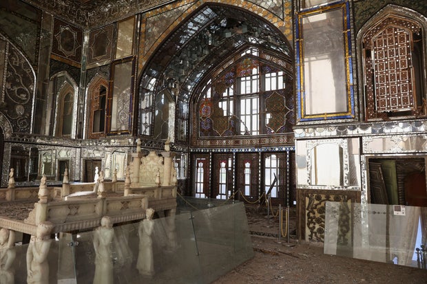 Debris at the historical monument Golestan Palace after it was damaged in an Israeli and U.S. strike, in Tehran 