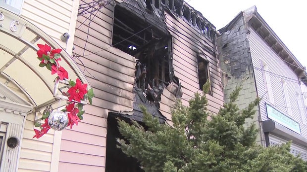 Exterior of Brooklyn home with fire damage