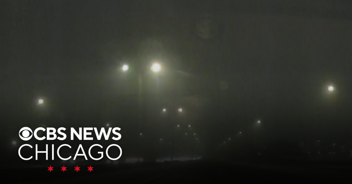 Snow covered roads in Chicago area
