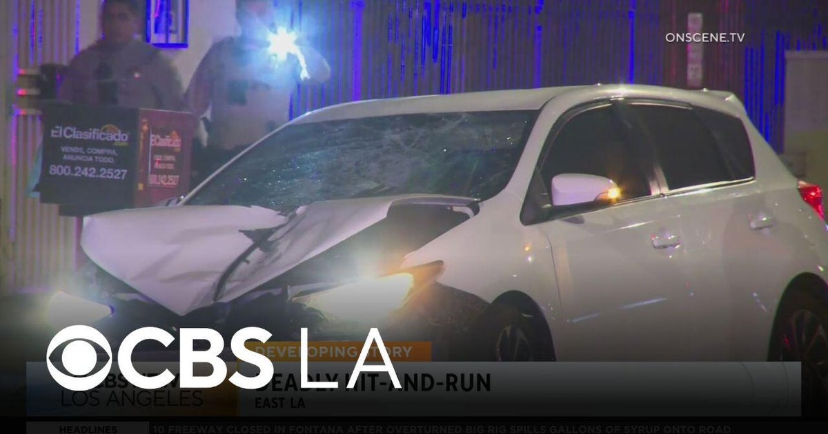Hit-and-run crash leaves pedestrian dead in East LA - CBS Los Angeles